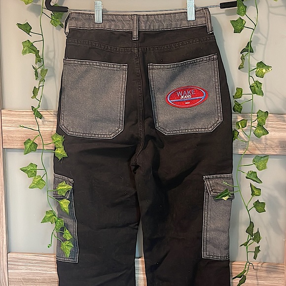 Baggy Cargo Patchwork/Split Jeans - Picture 2 of 4
